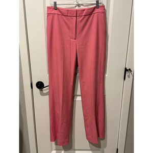 Women's ELIE TAHARI Pink stretch Trousers Size 12 Split ankle